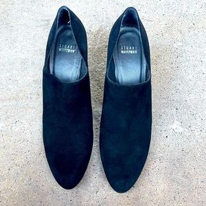 Stuart Weitzman Suede Corral Ankle Heels Black size 9